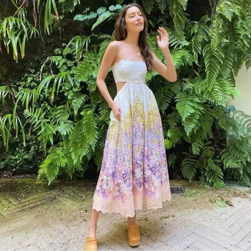 Maxi dress long beach straps floral